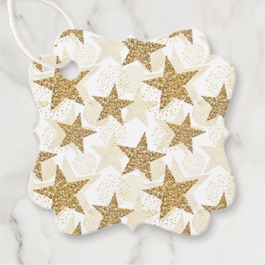 Glitter Star Gift Bedankjes Labels (Voorkant)
