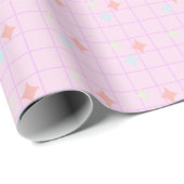 Glitter Star Textuur Roze Inpakpapier (Rol Hoek)