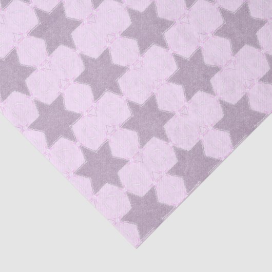 Glitter Star van David blush geometrisch Tissuepapier (Detail)