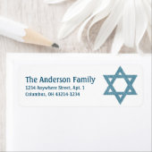 Glitter Star van David Hanukkah Adresetiketten d2 Etiket (Insitu)