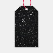 Glitter Stars2 - Silver Black Cadeaulabel (Voorkant)