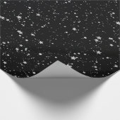 Glitter Stars2 - Silver Black Cadeaupapier (Hoek)