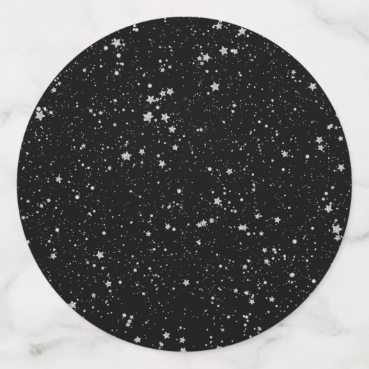 Glitter Stars2 - Silver Black Confetti (Grote voorkant)