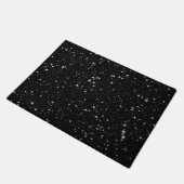 Glitter Stars2 - Silver Black Deurmat (Schuin)