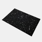 Glitter Stars2 - Silver Black Deurmat (Schuin)