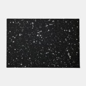 Glitter Stars2 - Silver Black Deurmat (Voorkant)