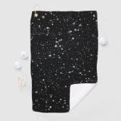Glitter Stars2 - Silver Black Golfhanddoek (Insitu)