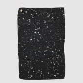 Glitter Stars2 - Silver Black Golfhanddoek (Voorkant)