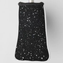 Glitter Stars2 - Silver Black Golfheadcover