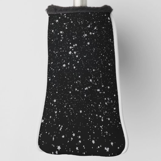 Glitter Stars2 - Silver Black Golfheadcover (Draai 90)