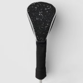 Glitter Stars2 - Silver Black Golfheadcover (Voorkant)