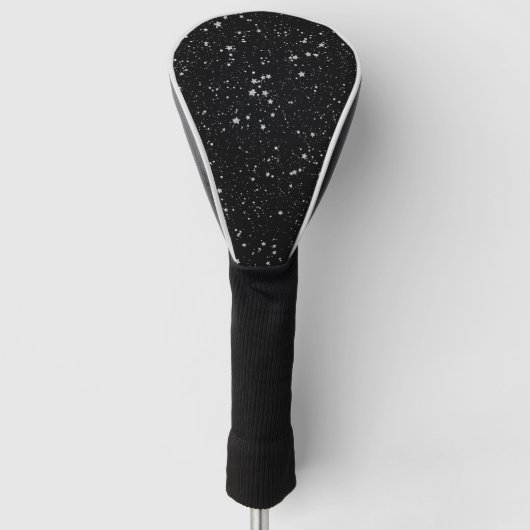 Glitter Stars2 - Silver Black Golfheadcover (Voorkant)