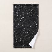 Glitter Stars2 - Silver Black Handdoek (Handdoek)