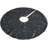 Glitter Stars2 - Silver Black Kerstboom Rok (Gekanteld)