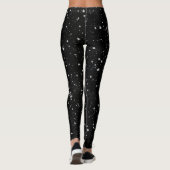 Glitter Stars2 - Silver Black Leggings (Achterkant)