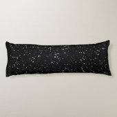 Glitter Stars2 - Silver Black Lichaamskussen (Achterkant)