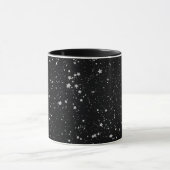 Glitter Stars2 - Silver Black Mok (Midden)