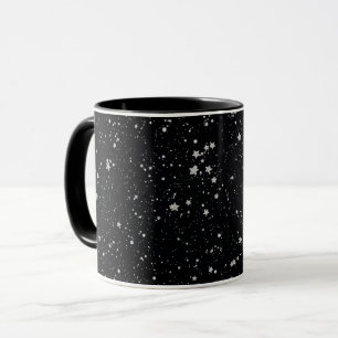 Glitter Stars2 - Silver Black Mok