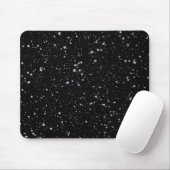 Glitter Stars2 - Silver Black Muismat (Met muis)