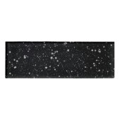 Glitter Stars2 - Silver Black Naambadge (Voorkant)