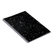 Glitter Stars2 - Silver Black Notitieboek (Rechterzijde)