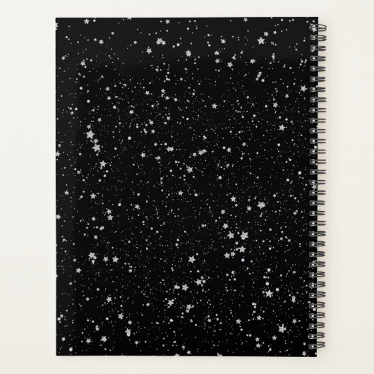 Glitter Stars2 - Silver Black Planner (Achterkant)