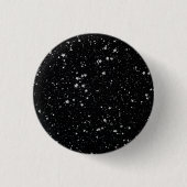 Glitter Stars2 - Silver Black Ronde Button 3,2 Cm (Voorkant)