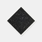 Glitter Stars2 - Silver Black Servetten (Hoek)