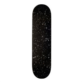 Glitter Stars2 - Silver Black Skateboard