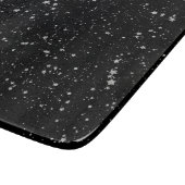 Glitter Stars2 - Silver Black Snijplank (Hoek)