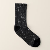 Glitter Stars2 - Silver Black Sokken (Links binnenkant)