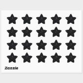 Glitter Stars2 - Silver Black Ster Sticker (Vel)