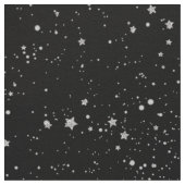Glitter Stars2 - Silver Black Stof (Close Up)