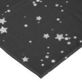 Glitter Stars2 - Silver Black Tafelkleed (Gekanteld)