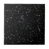 Glitter Stars2 - Silver Black Tegeltje (Voorkant)