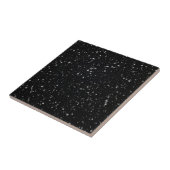 Glitter Stars2 - Silver Black Tegeltje (Zijkant)