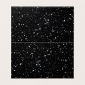 Glitter Stars2 - Silver Black Visitekaartje (Buitenkant ongevouwen)