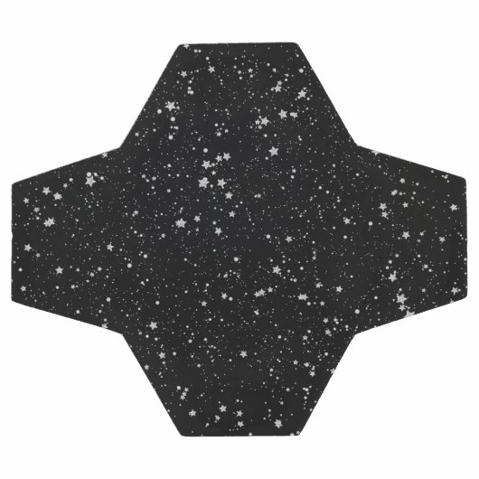 Glitter Stars2 - Silver Black Voetbal (Enkel)
