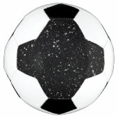 Glitter Stars2 - Silver Black Voetbal (Voorkant)