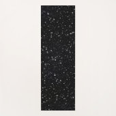 Glitter Stars2 - Silver Black Yogamat (Voorkant)