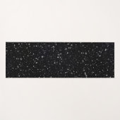 Glitter Stars2 - Silver Black Yogamat (Voorkant (horizontaal))