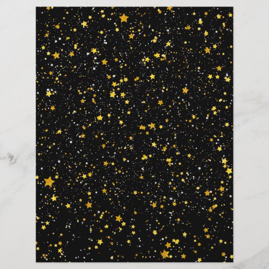 Glitter Stars3 - Gold Black Flyer (Voorkant)
