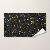 Glitter Stars3 - Gold Black Handdoek (Handdoek)