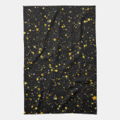 Glitter Stars3 - Gold Black Theedoek (Verticaal)