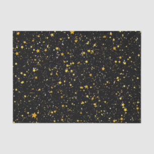 Glitter Stars3 - Gold Black Tissuepapier