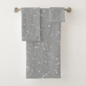 Glitter Stars4 - Zilver Bad Handdoek (Insitu)
