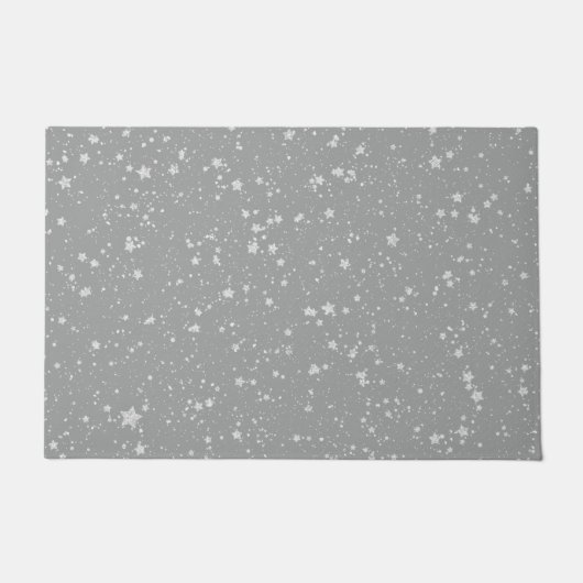 Glitter Stars4 - Zilver Deurmat (Voorkant)