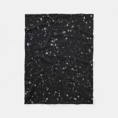 Glitter Stars4 - Zilver Fleece Deken (Voorkant)
