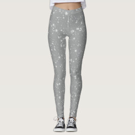 Glitter Stars4 - Zilver Leggings