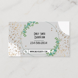 Glitter Stars Boho Wreath Visitekaartje